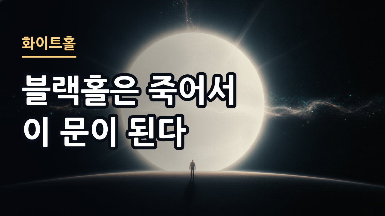 화이트홀이란 무엇인가 — 블랙홀을 거꾸로 돌린 화이트홀을 표현한 영상 썸네일